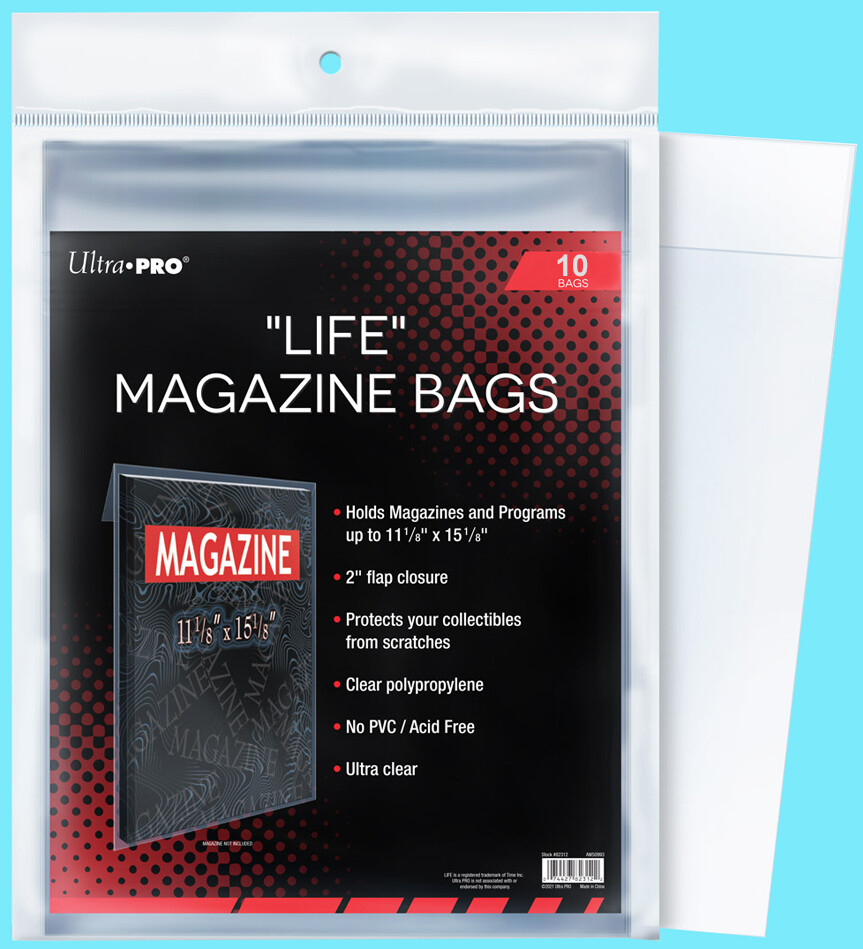 10 Ultra Pro Life Magazine Size Storage Bags 11-1/8 x 15-1/8 Lobby Card New