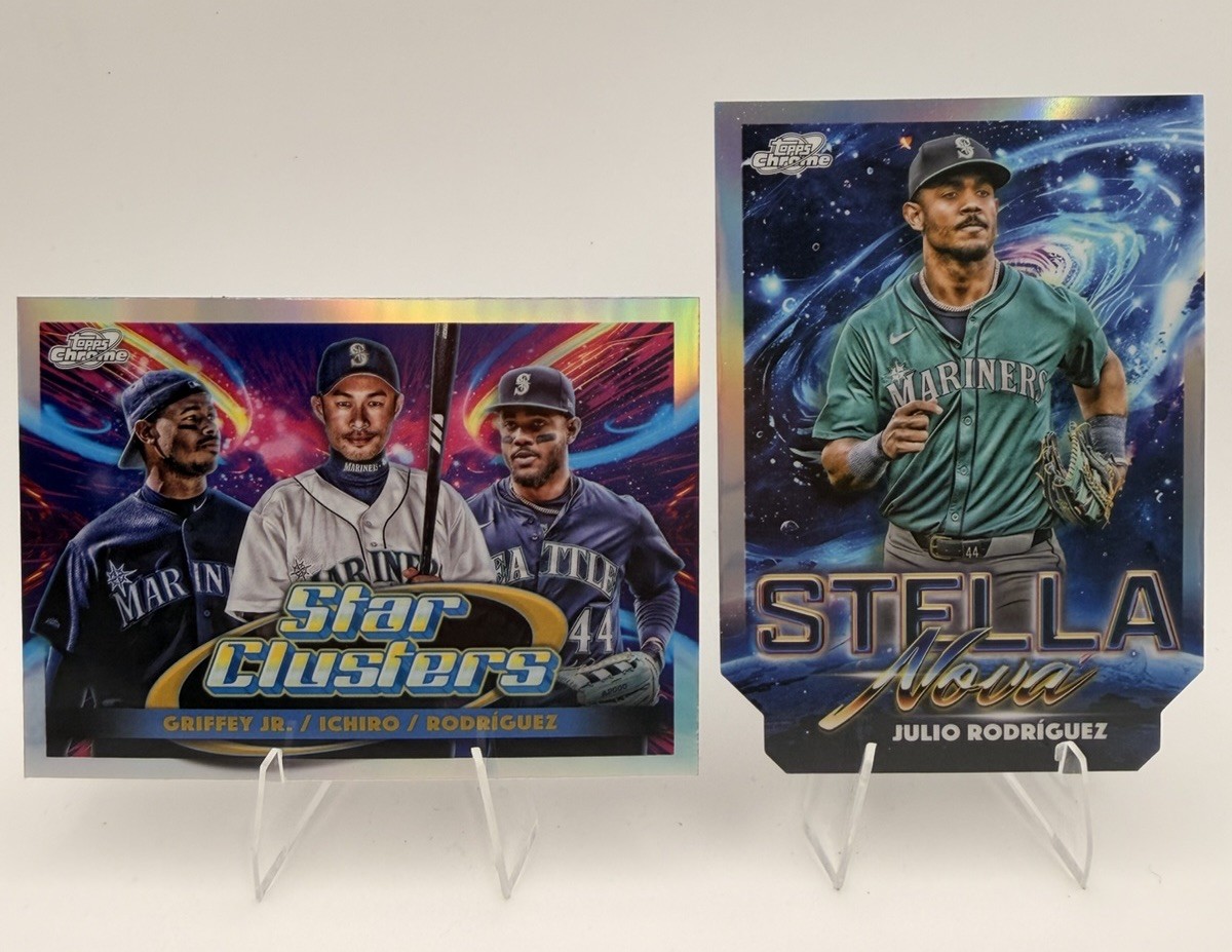 2025 Topps Cosmic Chrome 2 Card Lot Julio Rodriguez Stella Nova & Star Clusters