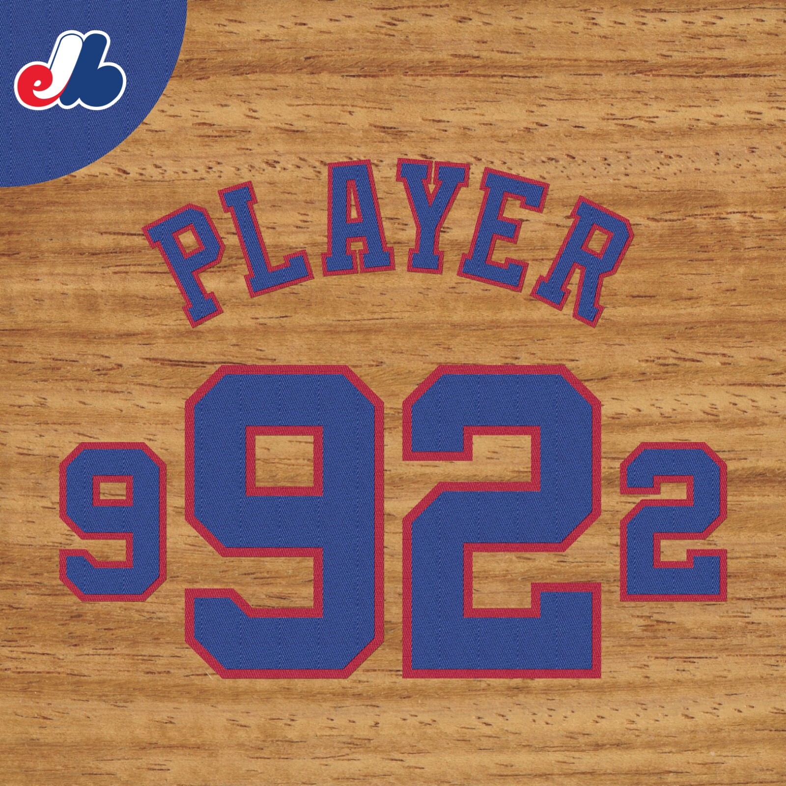 MONTREAL EXPOS HOME JERSEY LETTERING AND NUMBERING KIT (1992-2004)
