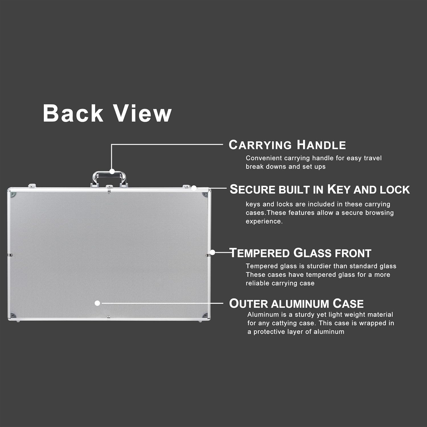 Portable Tabletop Display Case – Lockable Glass Showcase