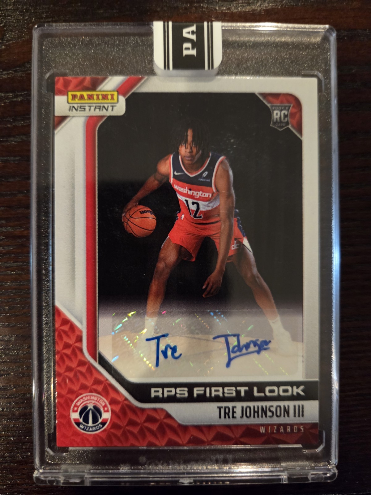Tre Johnson III 2025-26 Panini Instant Rookie Premiere RPS First Look Auto RC