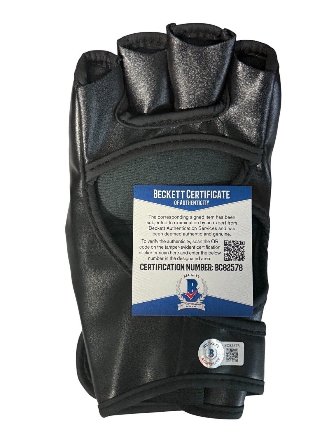Justin Gaethje The Highlight Signed UFC Boxing Glove Beckett COA