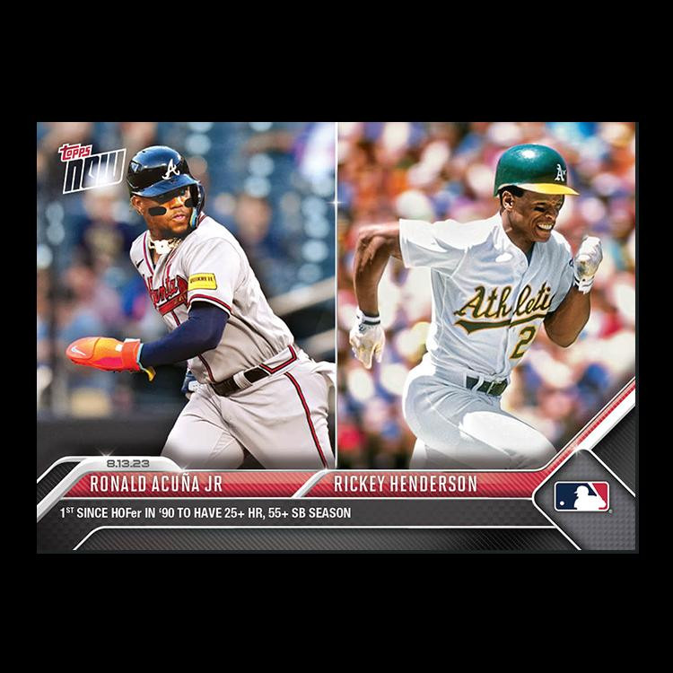 Ronald Acuña Jr. & Rickey He… – 2023 MLB Topps Now Card 701 – Print Run: 1,636
