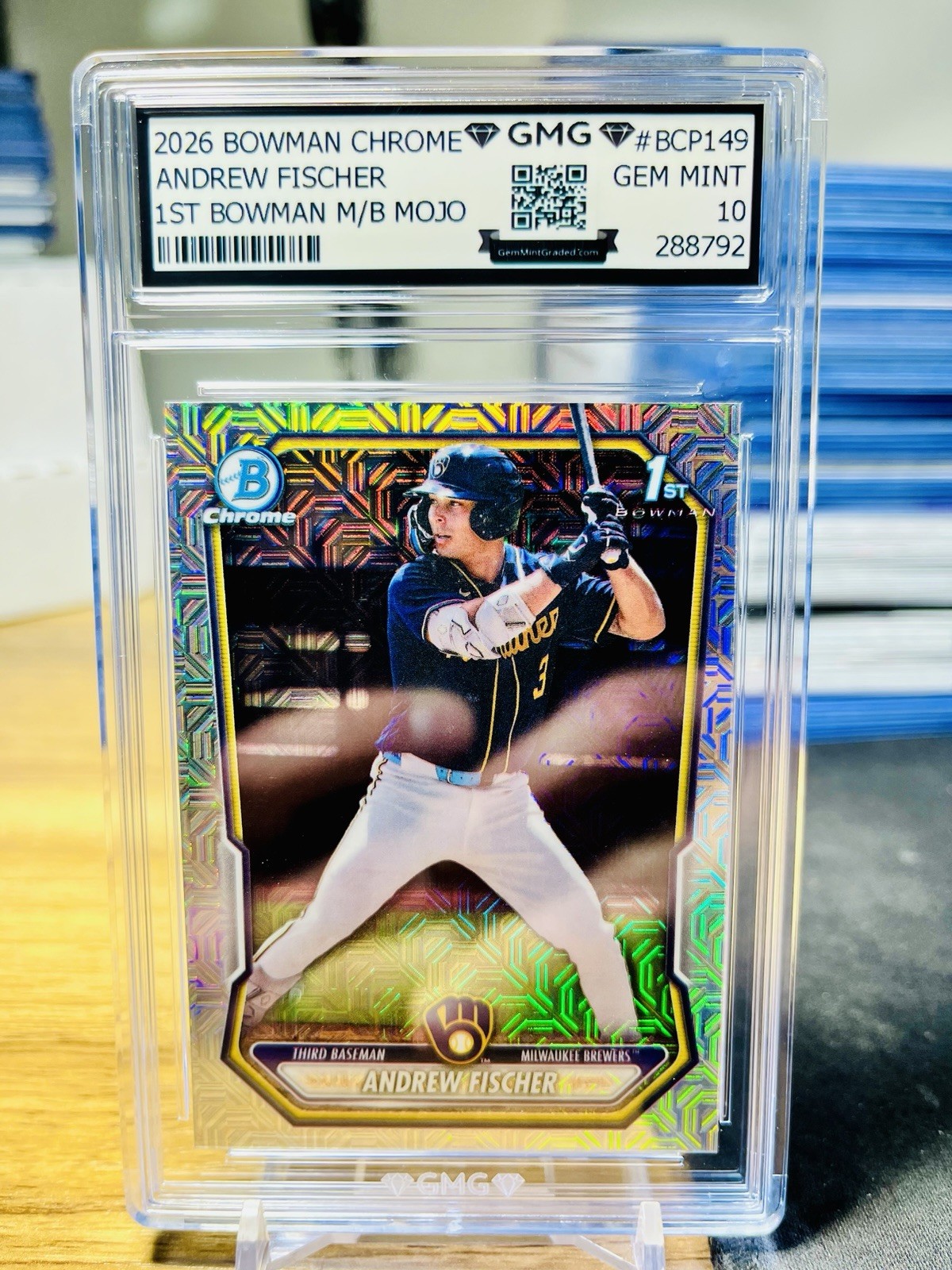 2026 Bowman Chrome Andrew Fischer 1st Bowman Mojo GMG Graded 10 Gem Mint 💎
