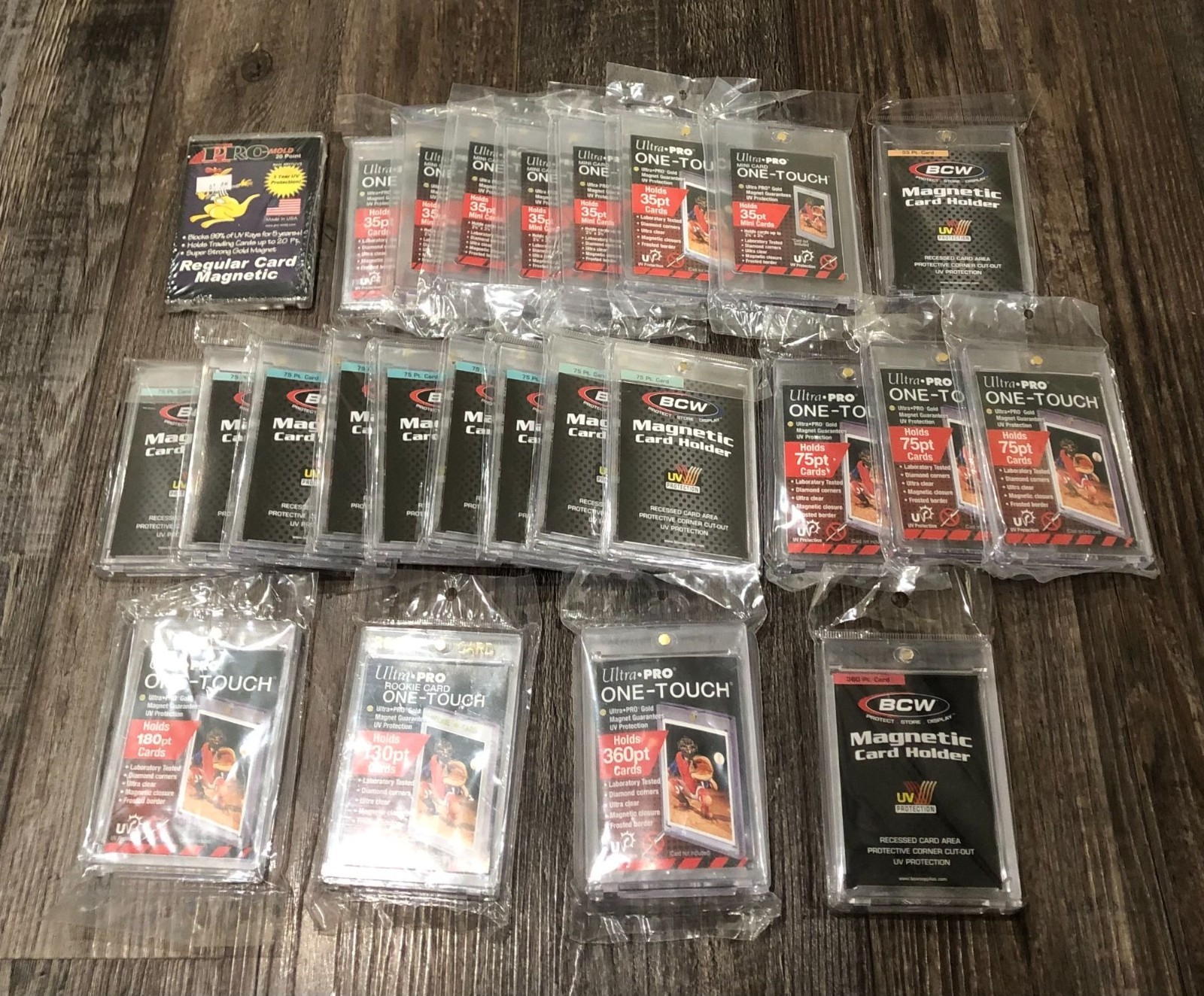 BCW Ultra Pro Magnetic One Touch Card Holder LOT of 25 – Variety of Sizes 35pt-3