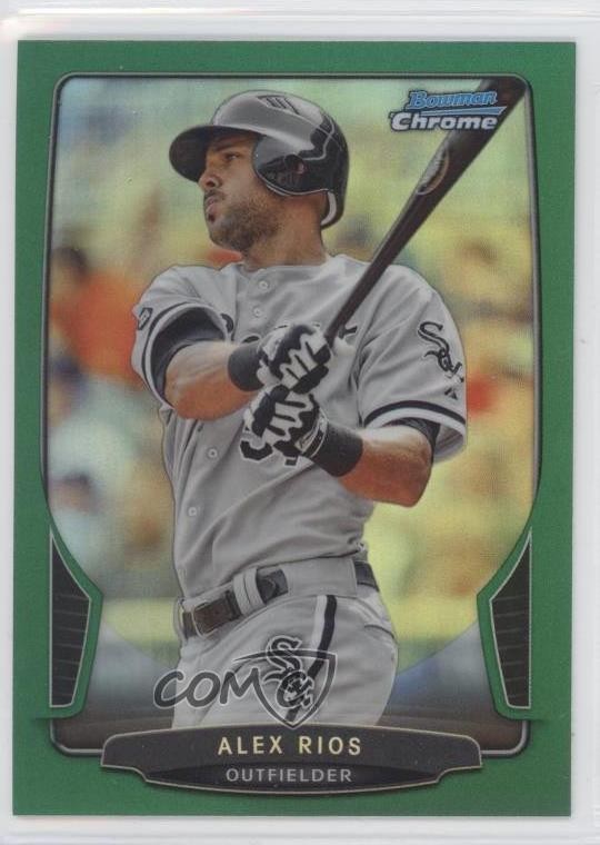 2013 Bowman Chrome Rack Pack Green Refractor Alex Rios #120 2f9