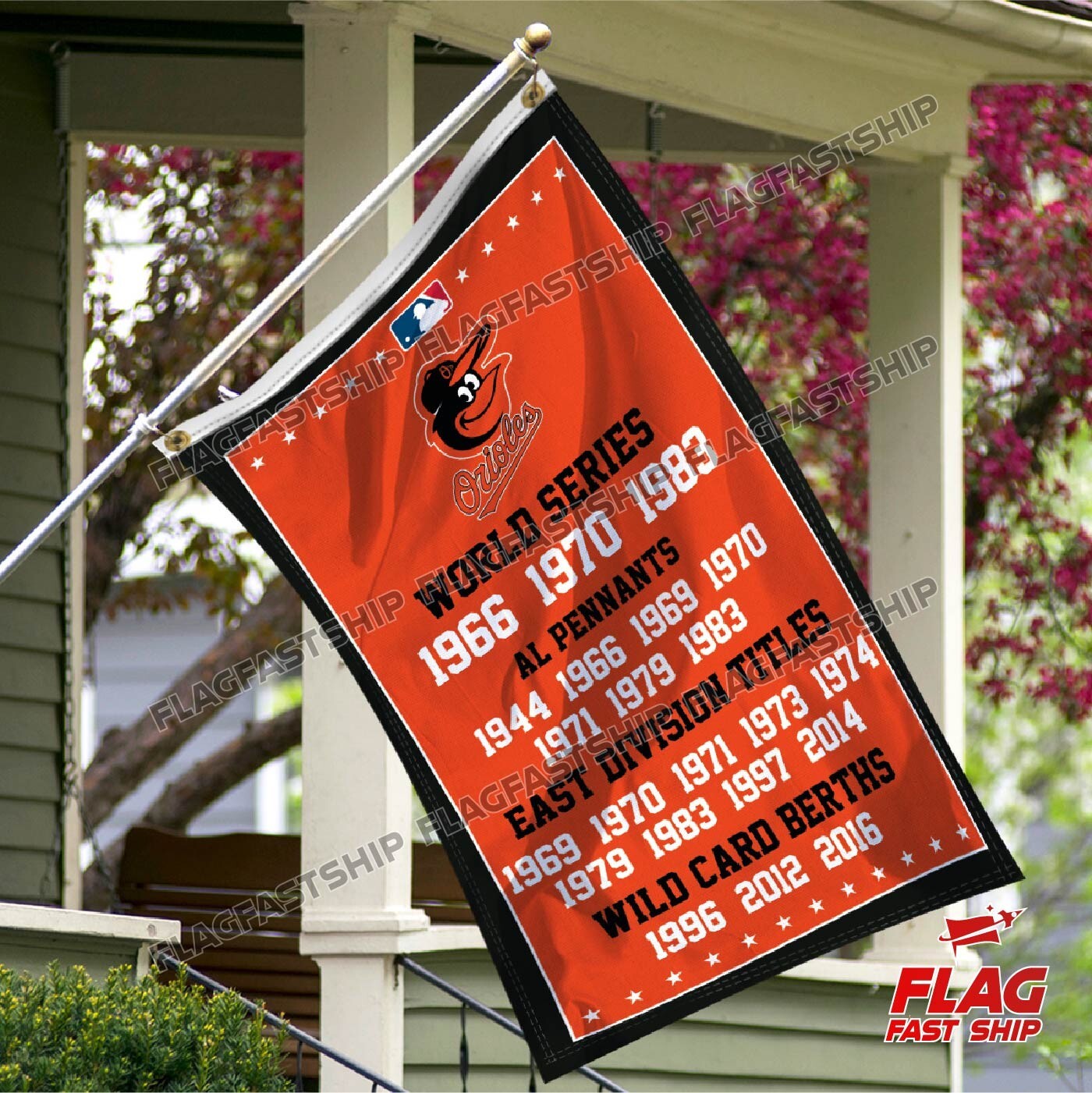 Baltimore Orioles 3×5 ft Banner MLB Champions World Series FREE Shipping