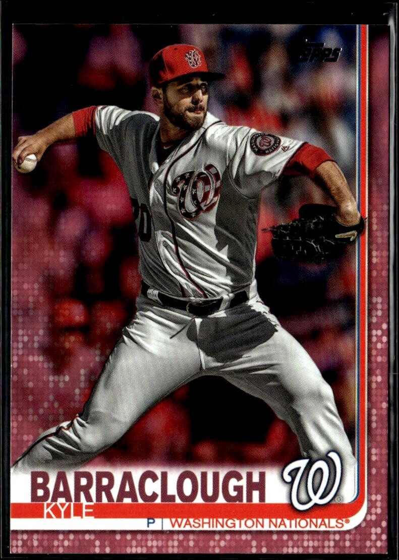 2019 Topps Update US60 Kyle Barraclough Washin Nationals Mother’s Day Pink 20/50