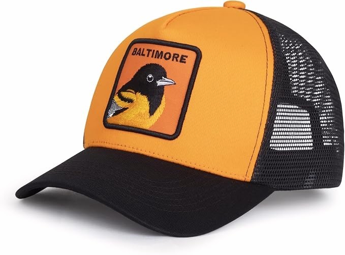 Baltimore Orioles Orange & Black Trucker Snapback Baseball Cap Hat