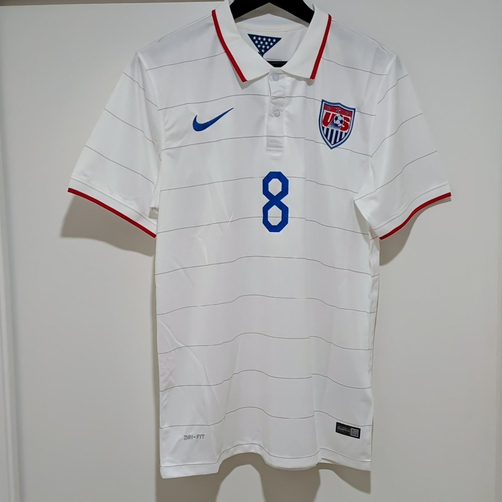 USMNT Clint Dempsey 2014 Away White USA Retro Jersey Men’s L