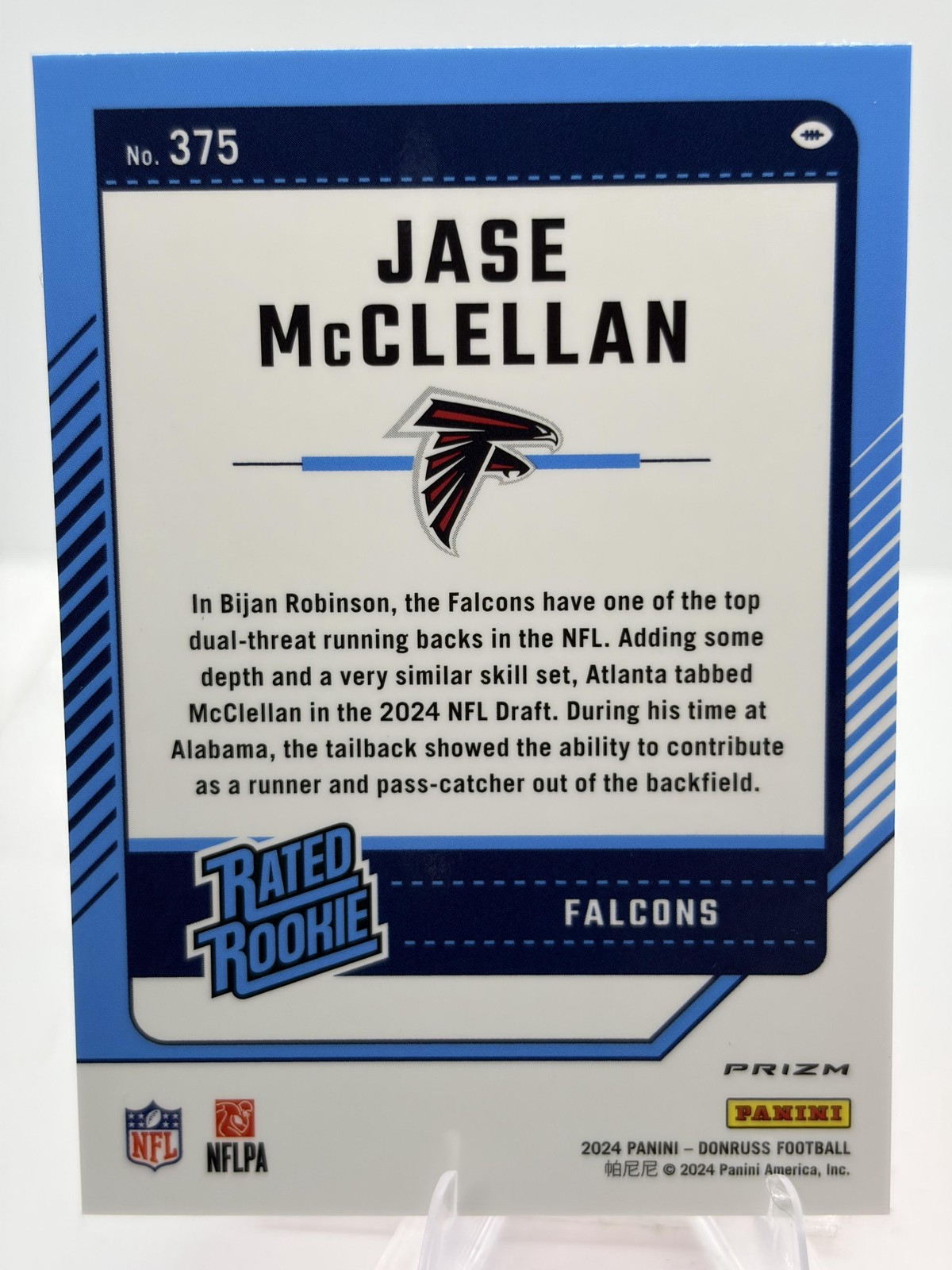 2024 Donruss Jase McClellan #375 Optic Rated Rookies Preview Pink