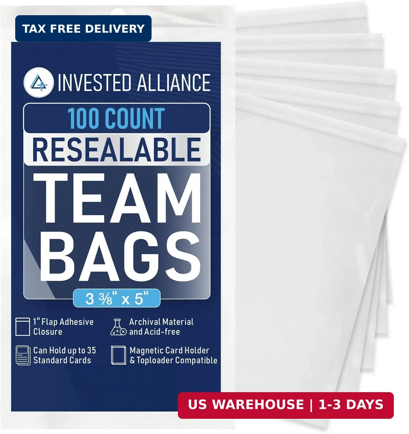 Invested Alliance Resealable Set Team Bags for Trading Cards | Ultra, TCG, Baseb