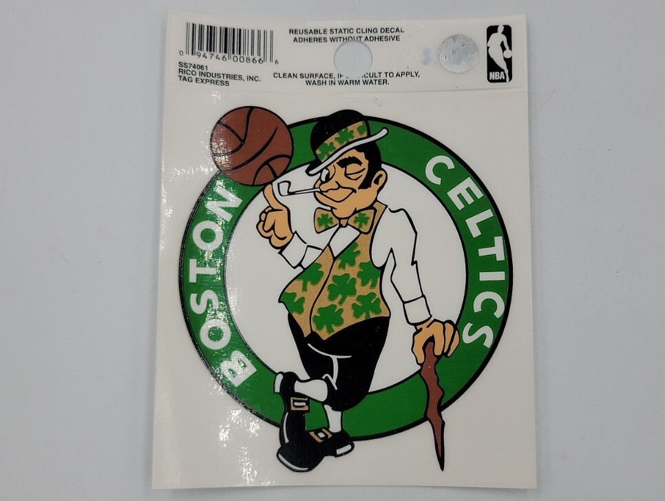Boston Celtics Rectangular Window Decal 3.5″x3.75.”
