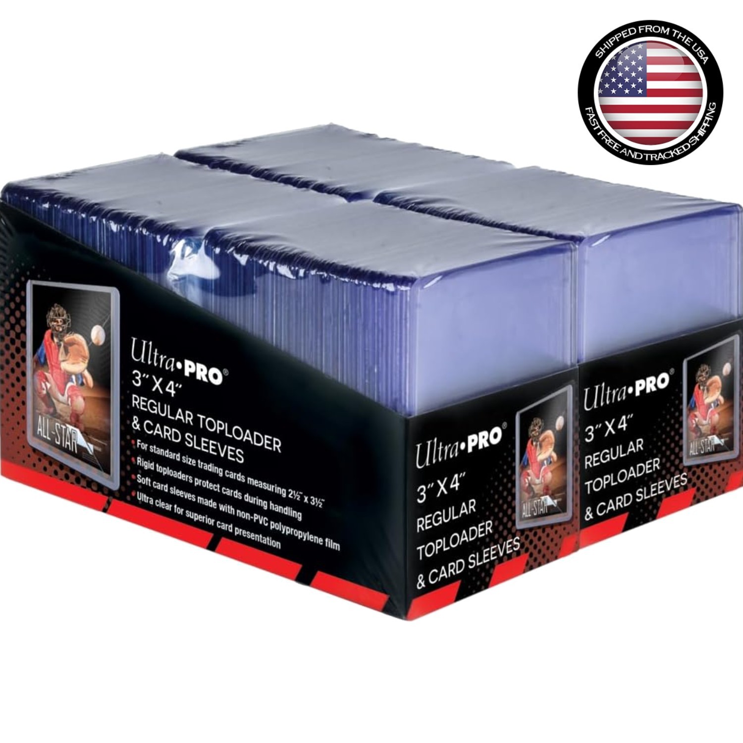 3″ x 4″ Transparent Toploader & Protective Card Sleeves – 200 Pack Value Set