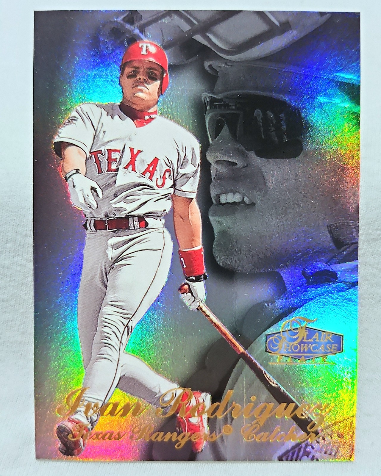 1998 Flair Showcase Row 3 Ivan Rodriguez #28 Texas Rangers