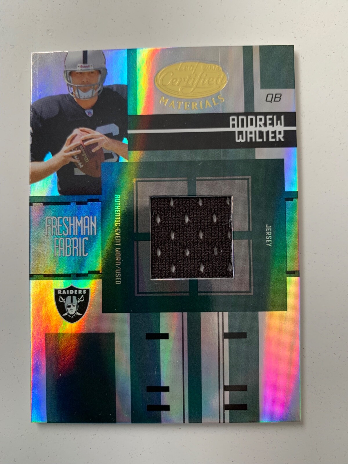 2005 Leaf Certified rc rainbow ANDREW WALTER /5 /25 /50 /150!! Oakland raiders