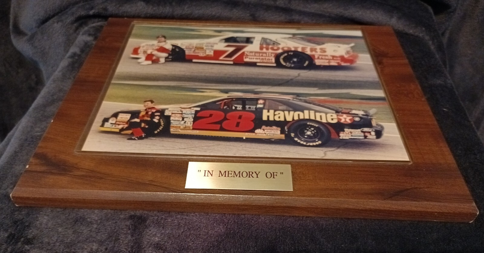 In Memory Davey Allison & Alan Kulwicki Memorial Wall Plaque 13 X 10.5″ NASCAR