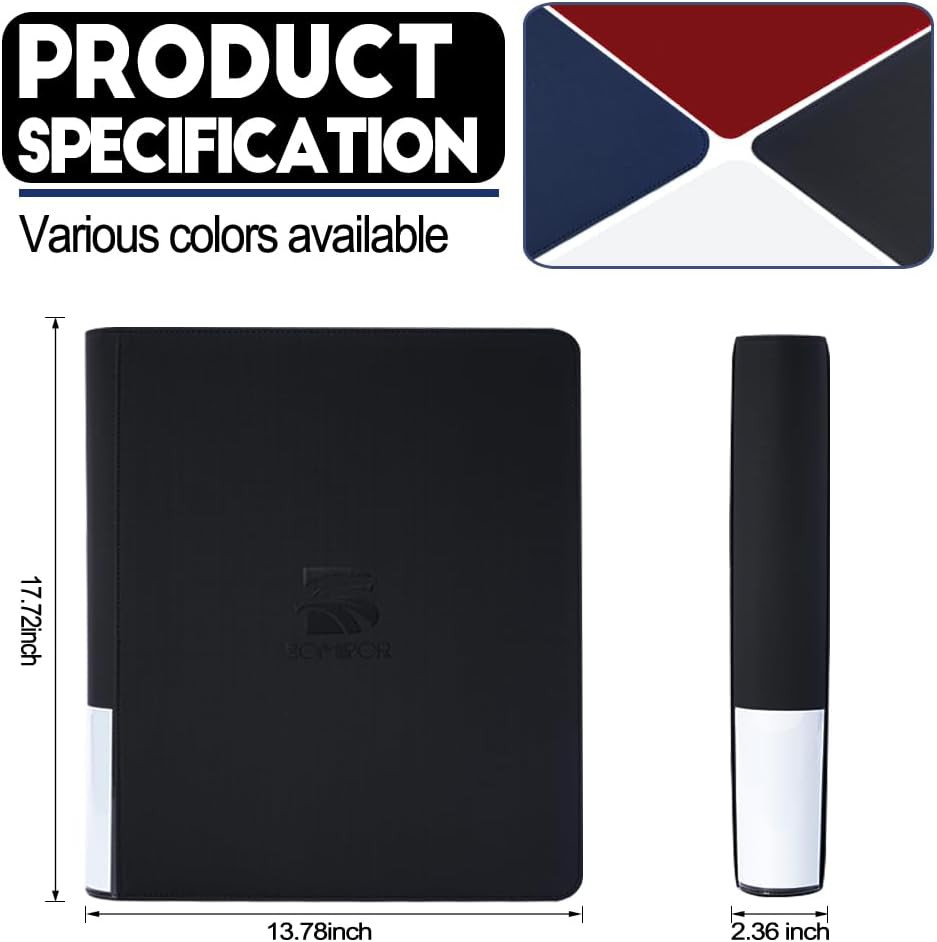 Semi Rigid Card Holder Binder, Premium Card Saver 1 Binder with Sleeves for Trad