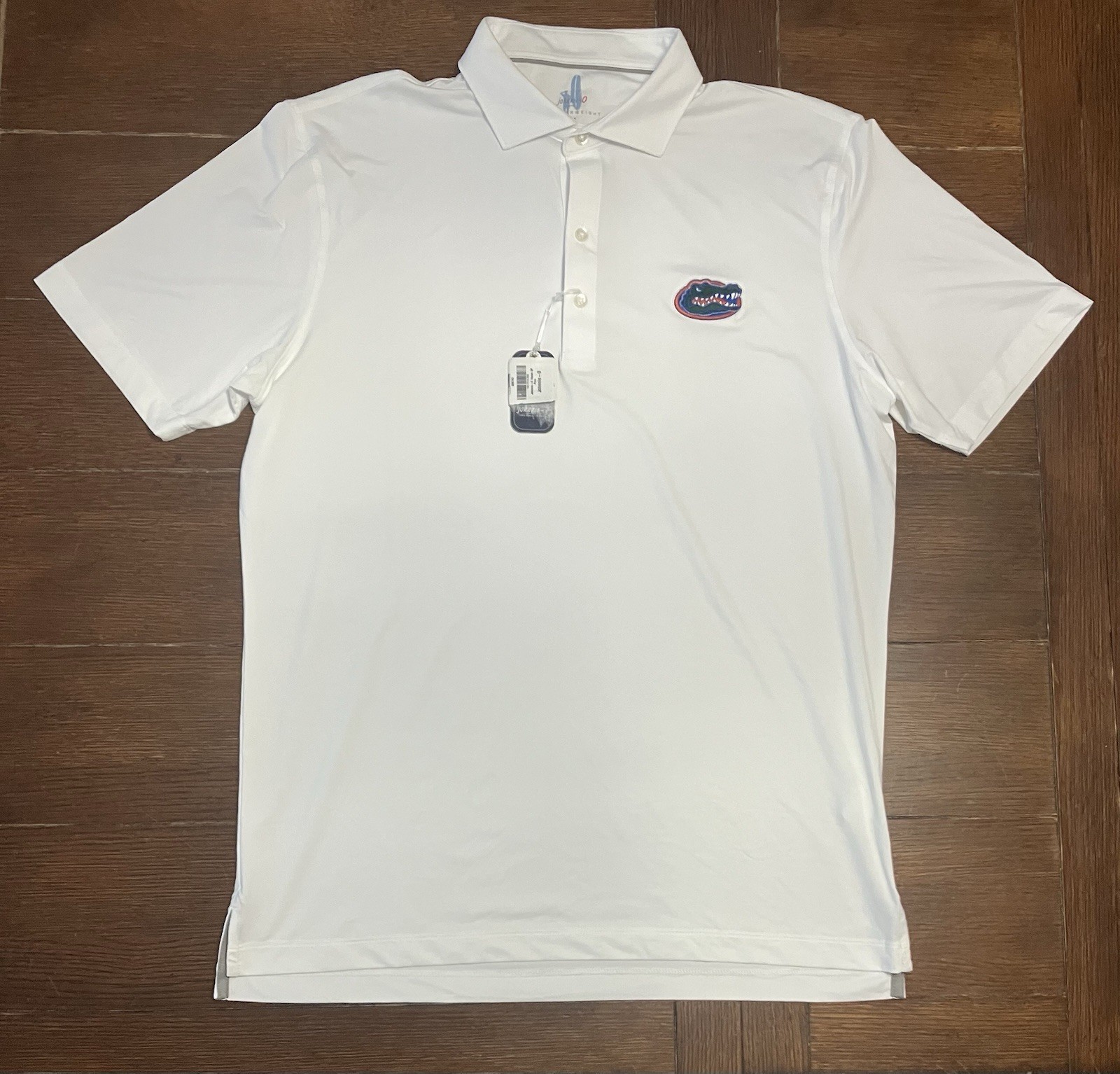 Men’s Johnnie O Sz L Florida Gators White Huron Featherweight Polo NWT