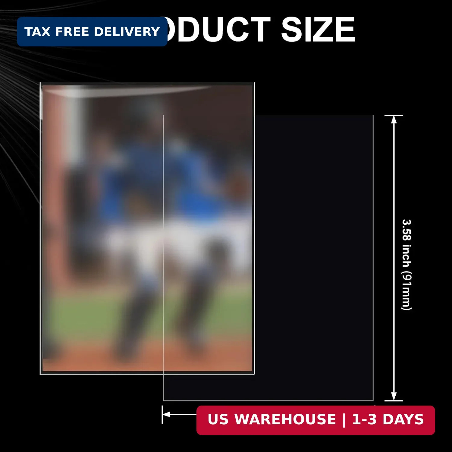 1000 Counts Premium Standard Baseball Trading Card Sleeves, Plastic Clear Protec