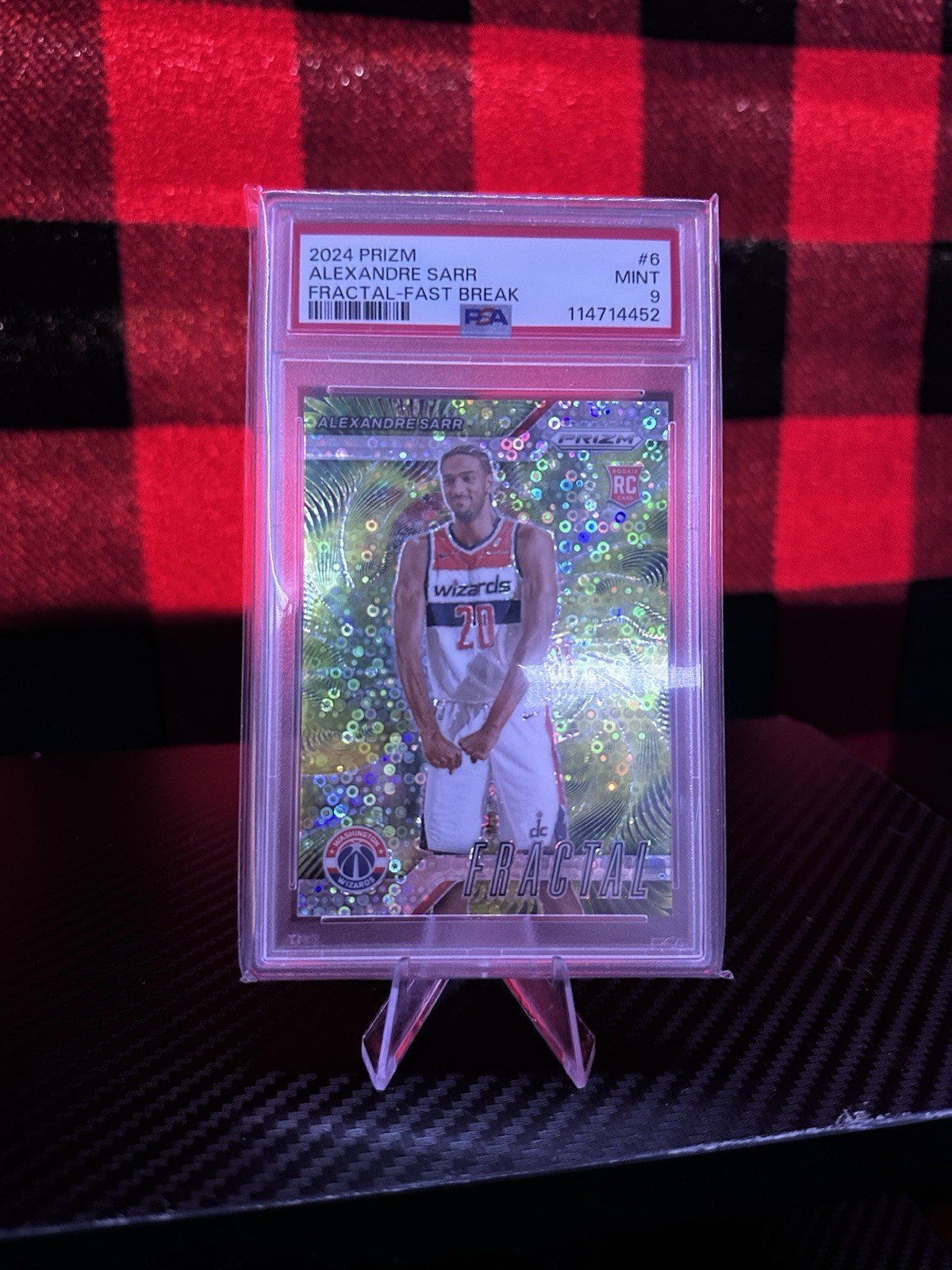 2024-25 Panini Prizm – Fractal Alexandre Sarr #6 Fast Break Prizm (RC)