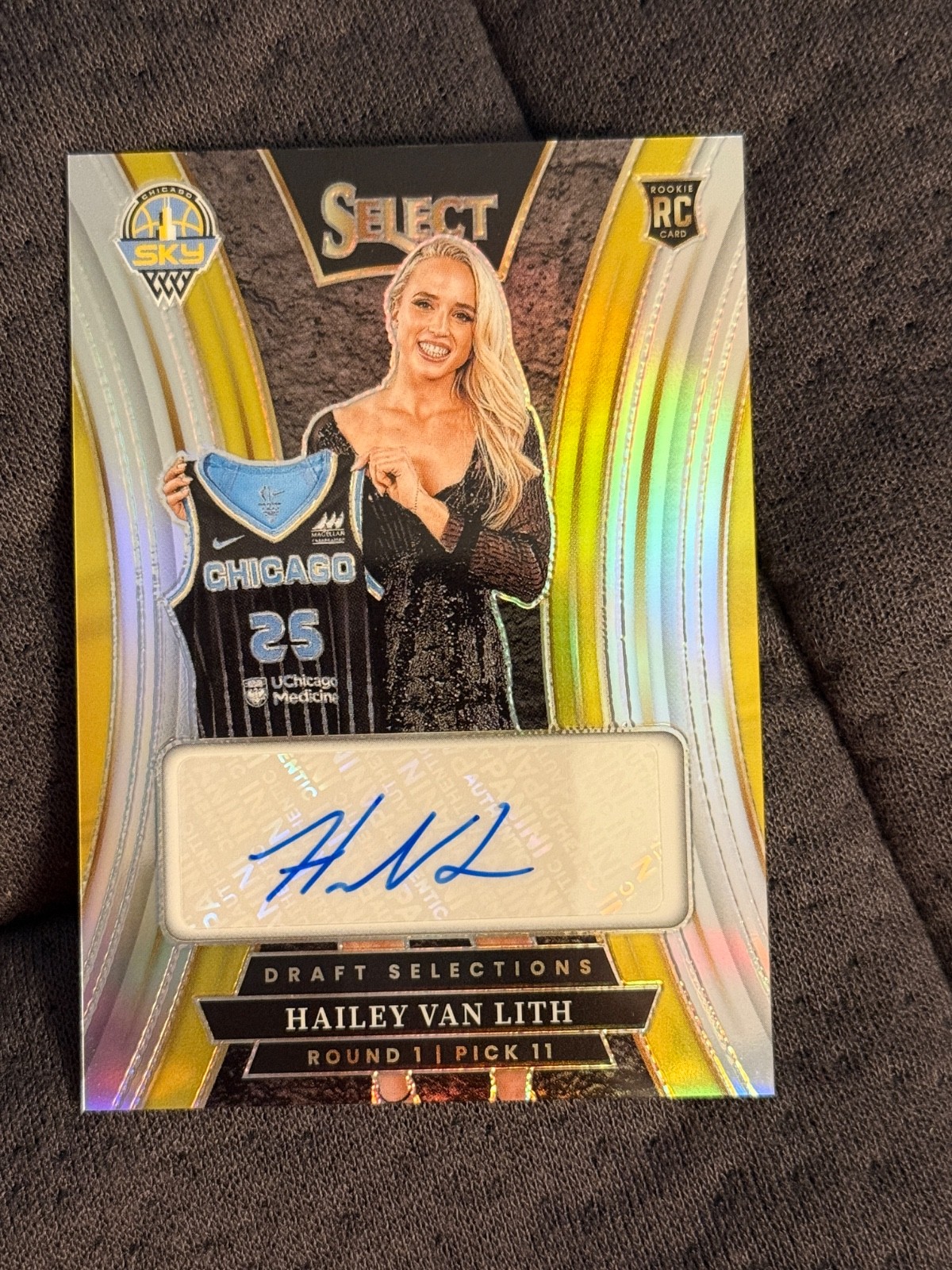 2025 Panini Select WNBA Hailey Van Lith Silver Draft Day Signatures RC Auto