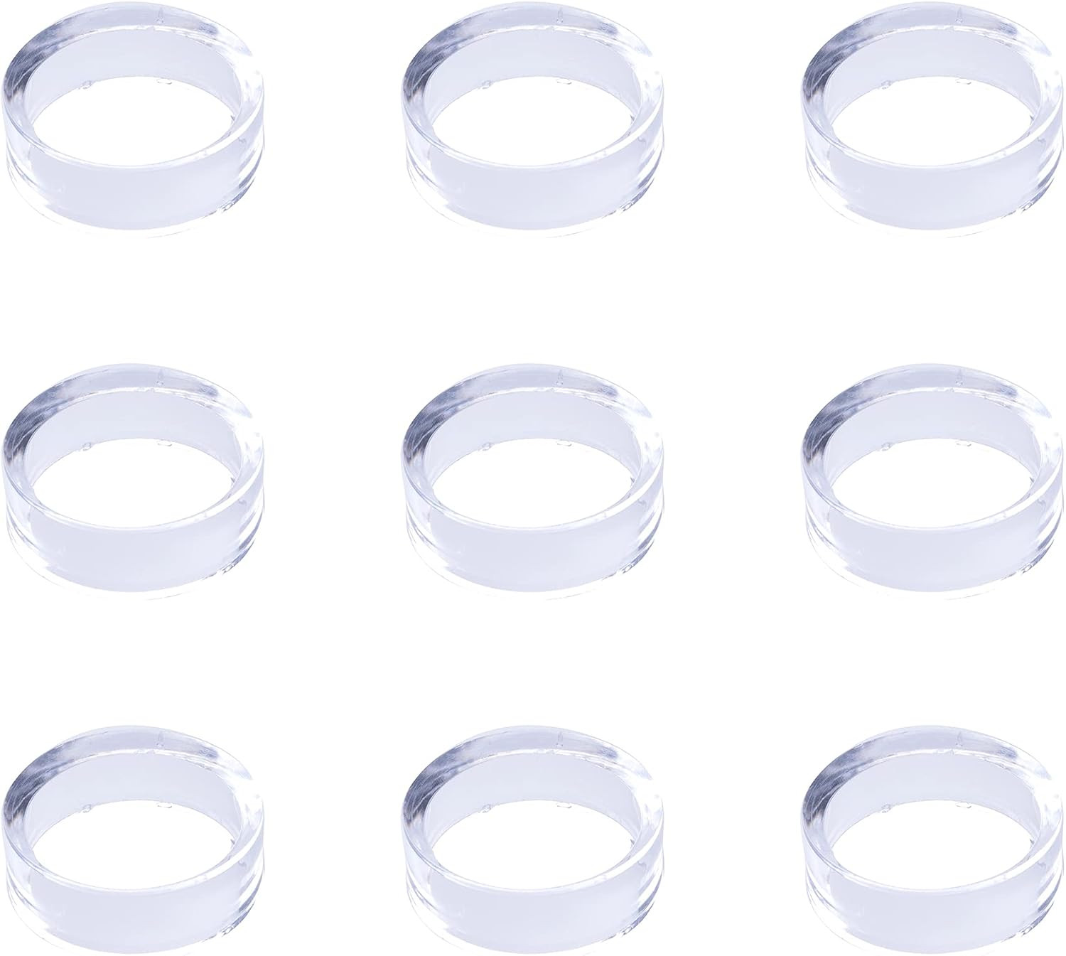 9 Pcs Acrylic Clear Small round Display Stands for Balls and Marbles (Large)