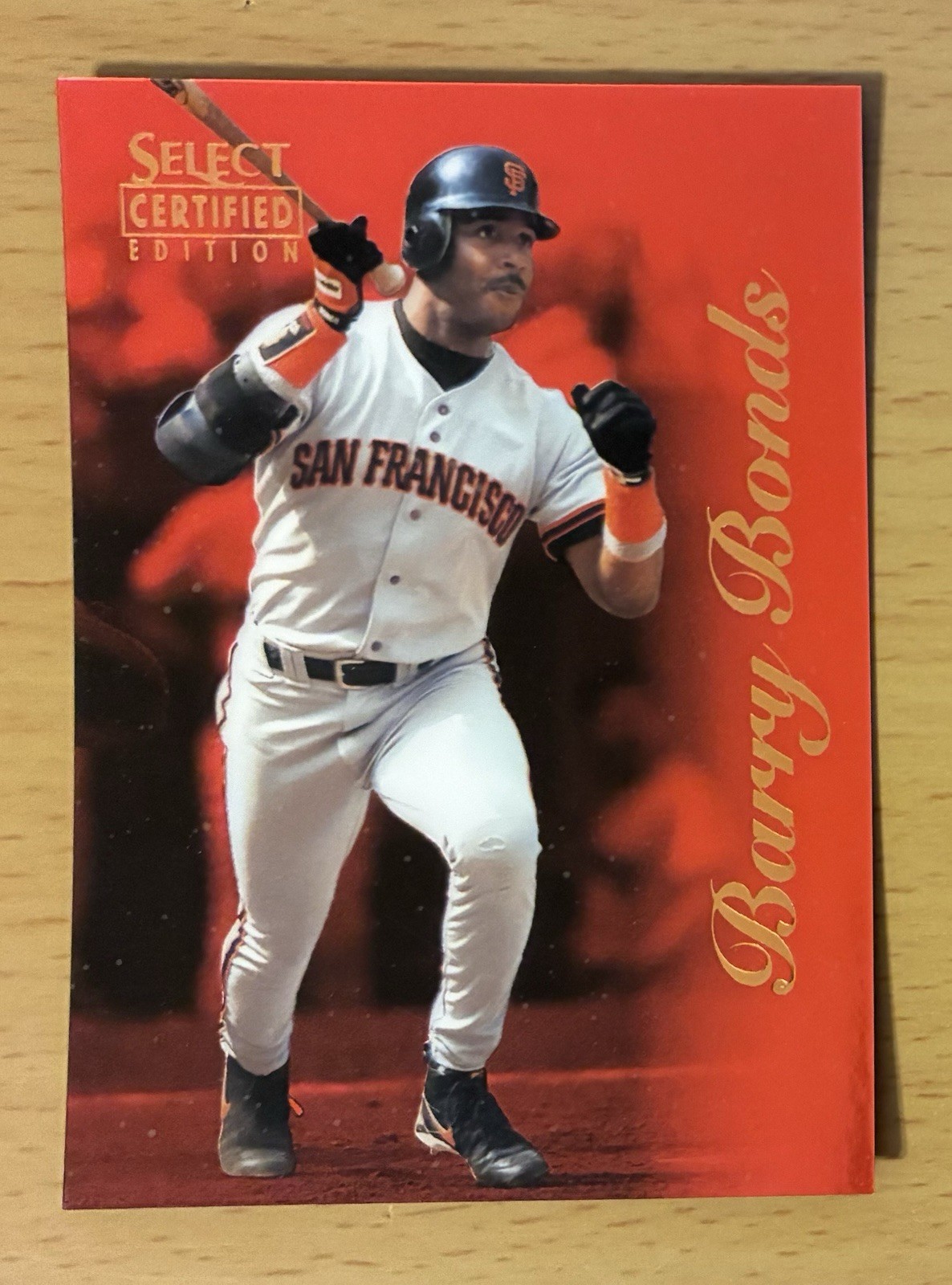 1996 SELECT CERTIFIED BASEBALL CERTIFIED RED BARRY BONDS #31 SAN FRANCISCO GIANT