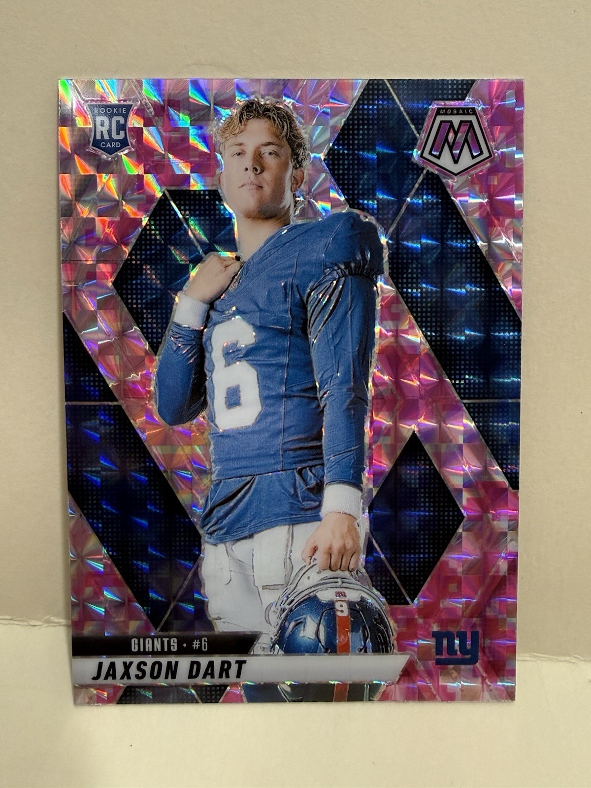 2025 Panini Mosaic #288 Jaxson Dart RC — Mosaic Camo Pink Variation