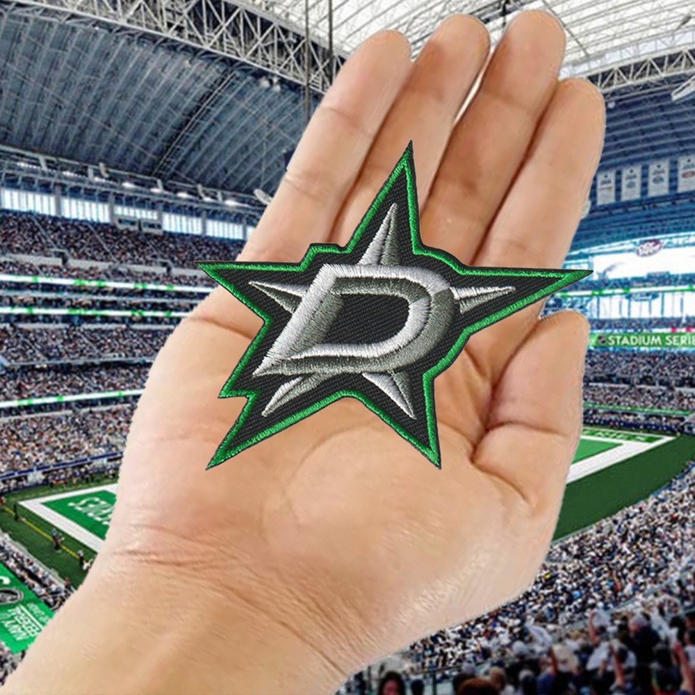 Wholesale Dallas Stars Logo Size 3.3 in x 2.8 in Sew Embroidered Iron On Patches
