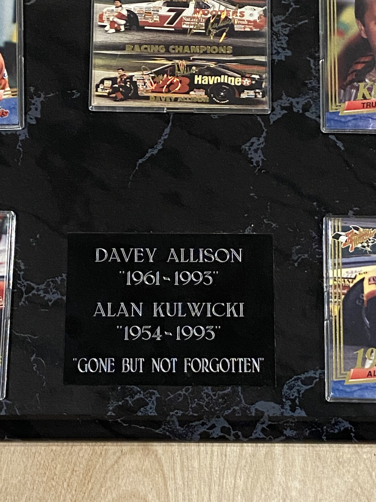 In Memory Davey Allison & Alan Kulwicki Memorial Wall Plaque 10.5″ x 13″ NASCAR