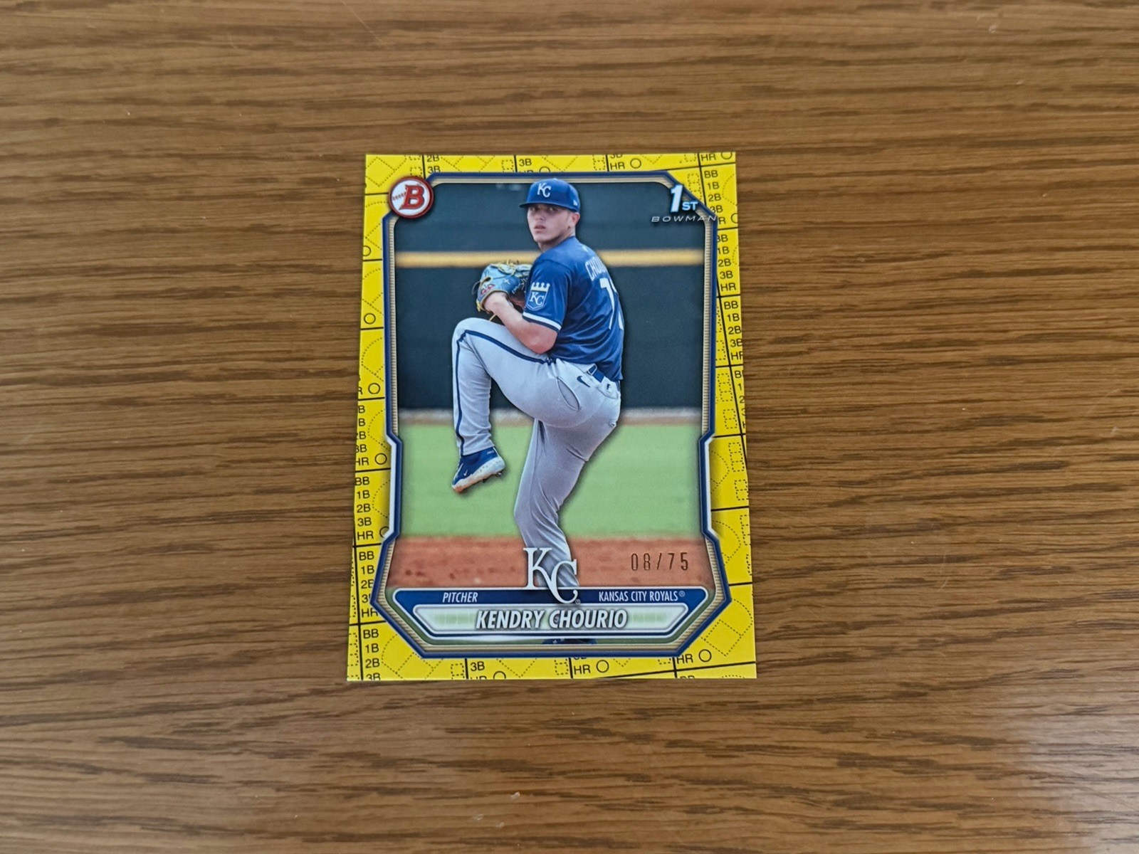 2026 Bowman Kendry Chourio 1st Bowman /75 Yellow Pattern BP-7