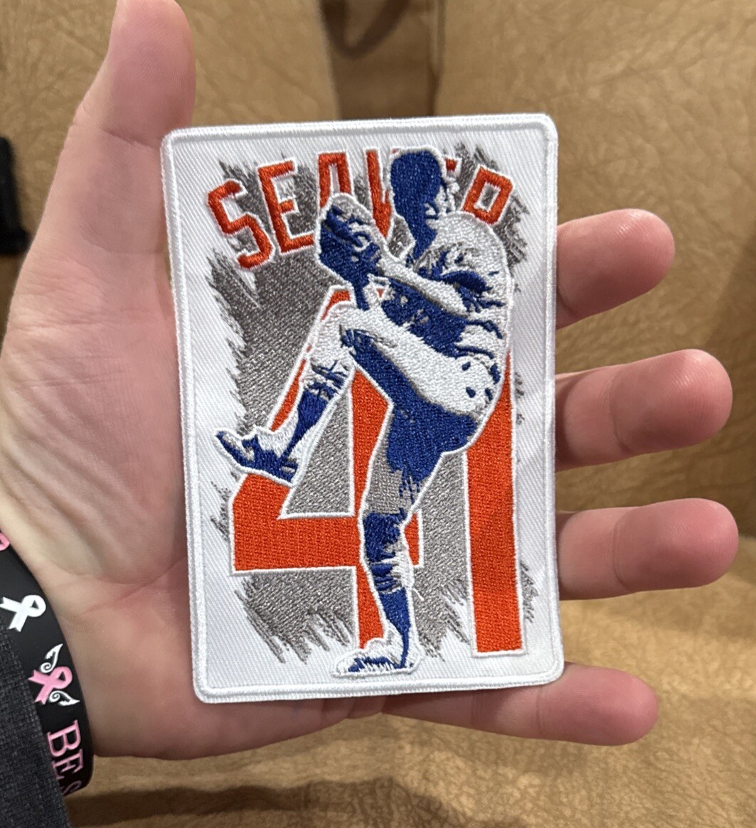 Tom Seaver #41 HOF New York Mets Logo Iron On Patch Jersey Patch MLB RARE