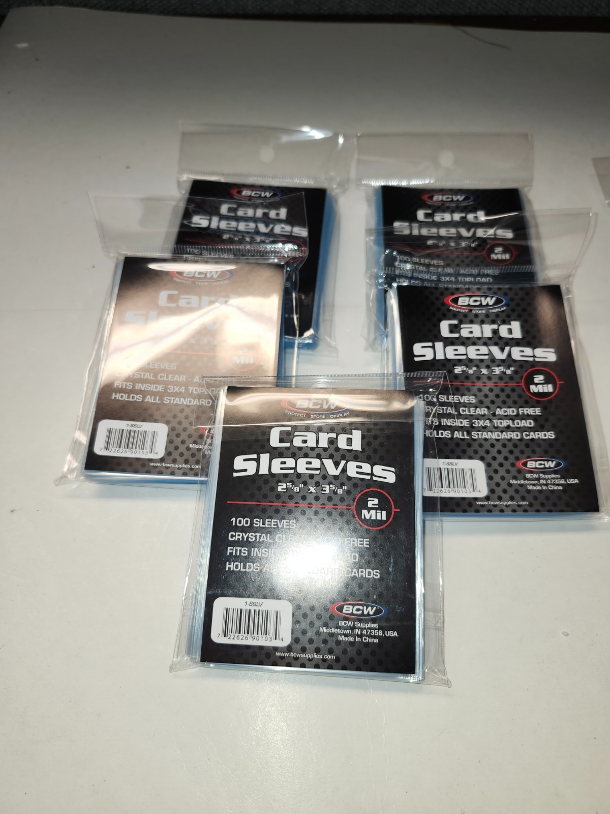 BCW Penny Card Soft Sleeves 5 Packs of 100 for Standard Sized Cards = 500