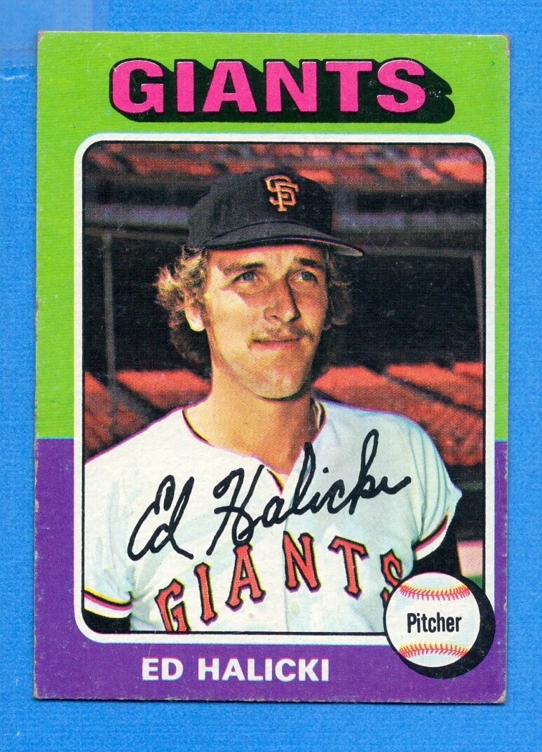1975 Topps Mini #467 Ed Halicki VGEX Giants