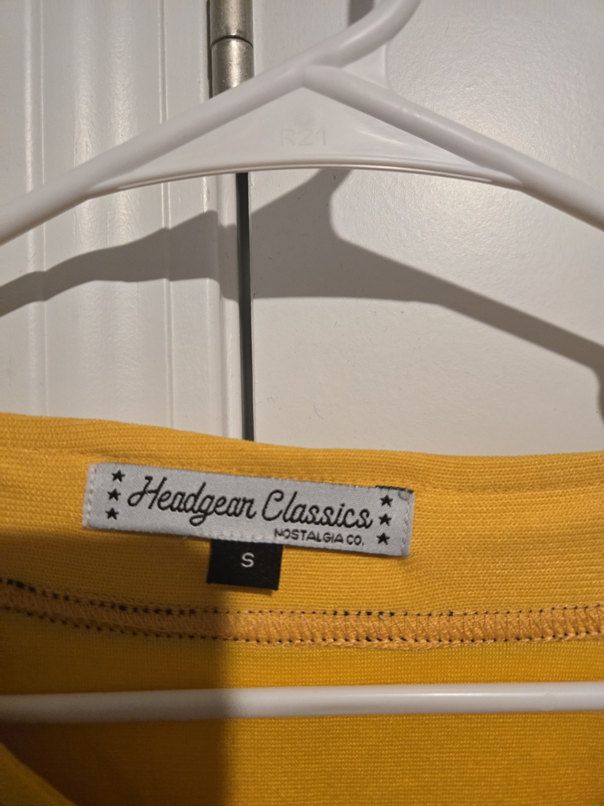 Headgear Classics Pittsburgh Crawfords Negro Leagues Jersey Yellow S #21
