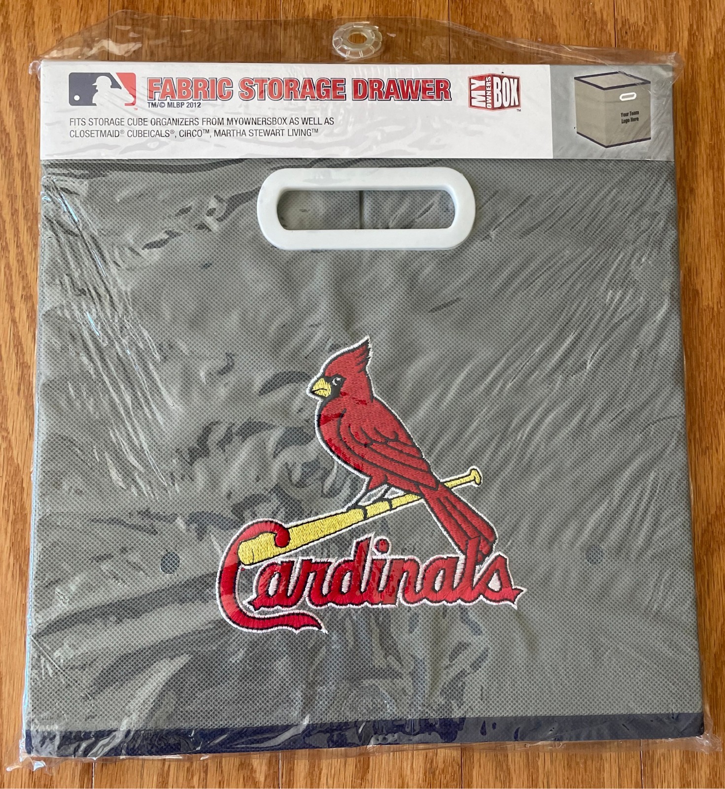 MLB St. Louis Cardinals Fabric Storage Drawer Bin Cube Caddy Embroidered Logo