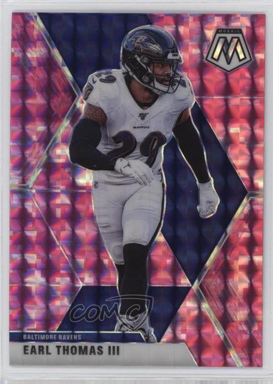 2020 Panini Mosaic Pink Camo Mosaic Prizm Earl Thomas III #25 10tb