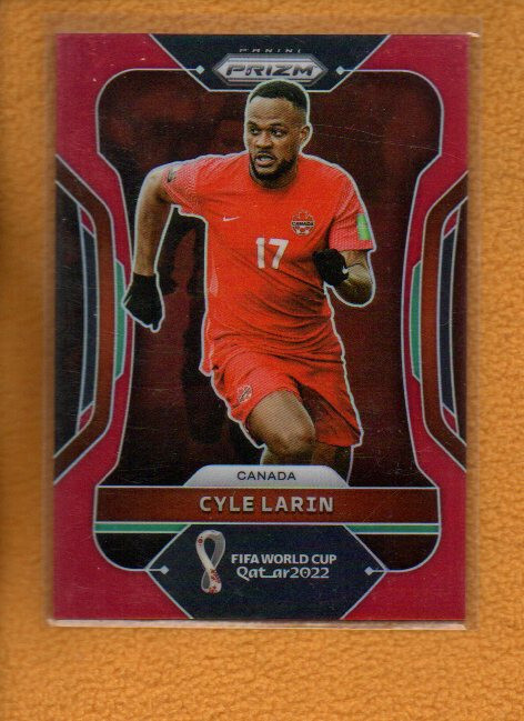 Cyle Larin 2022 Panini Prizm FIFA World Cup Prizms Red #47 /399 Canada