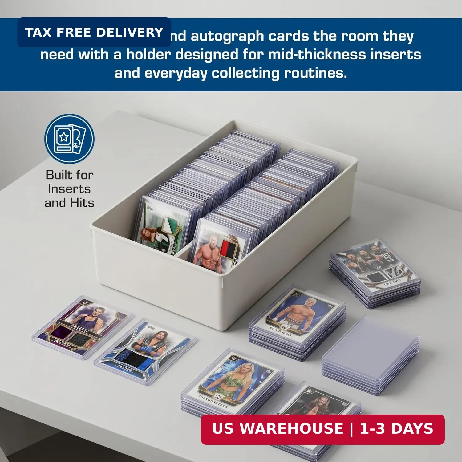 BCW 79 PT. Thick Card Topload Holder – Pack of 25 | Durable Rigid PVC Toploader