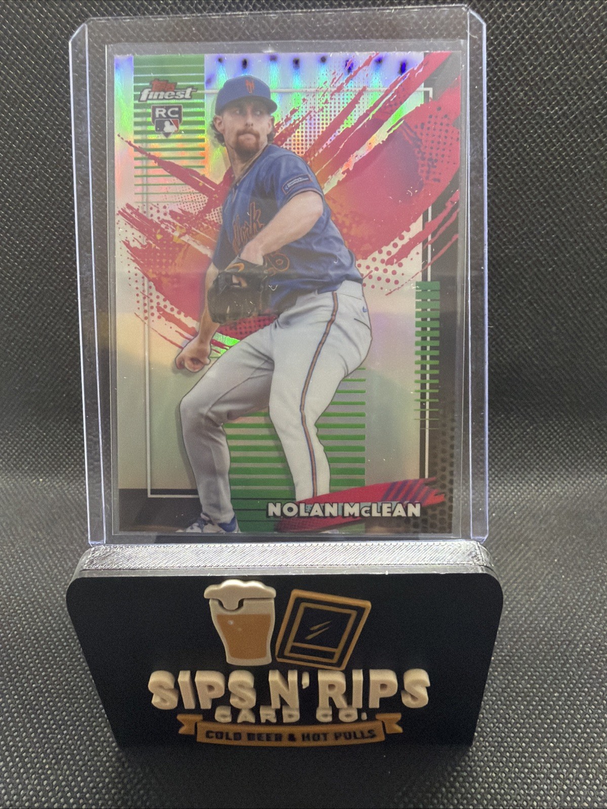 Nolan McLean 2026 Topps Finest Refractor RC Rare #240 New York Mets