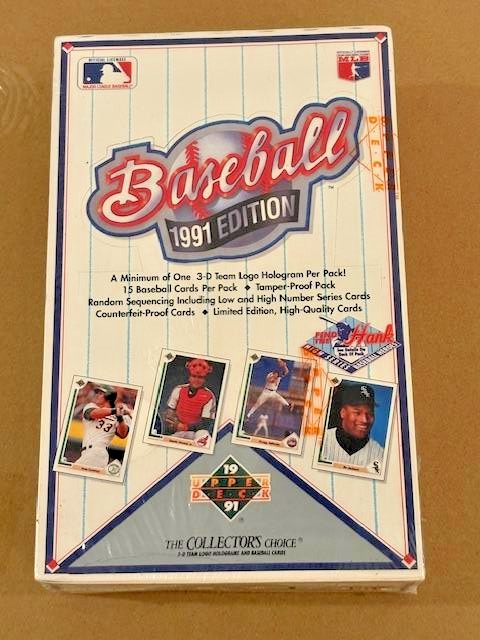 1991 UPPER DECK BASEBALL LOW HIGH SERIES FACTORY SEALED BOX, FIND THE HANK NIB