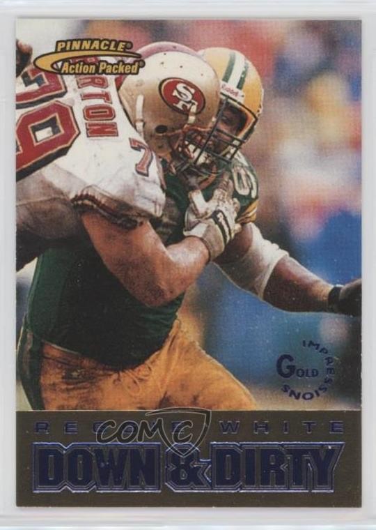 1997 Pinnacle Action Packed Gold Impressions Reggie White #120 HOF 0q3