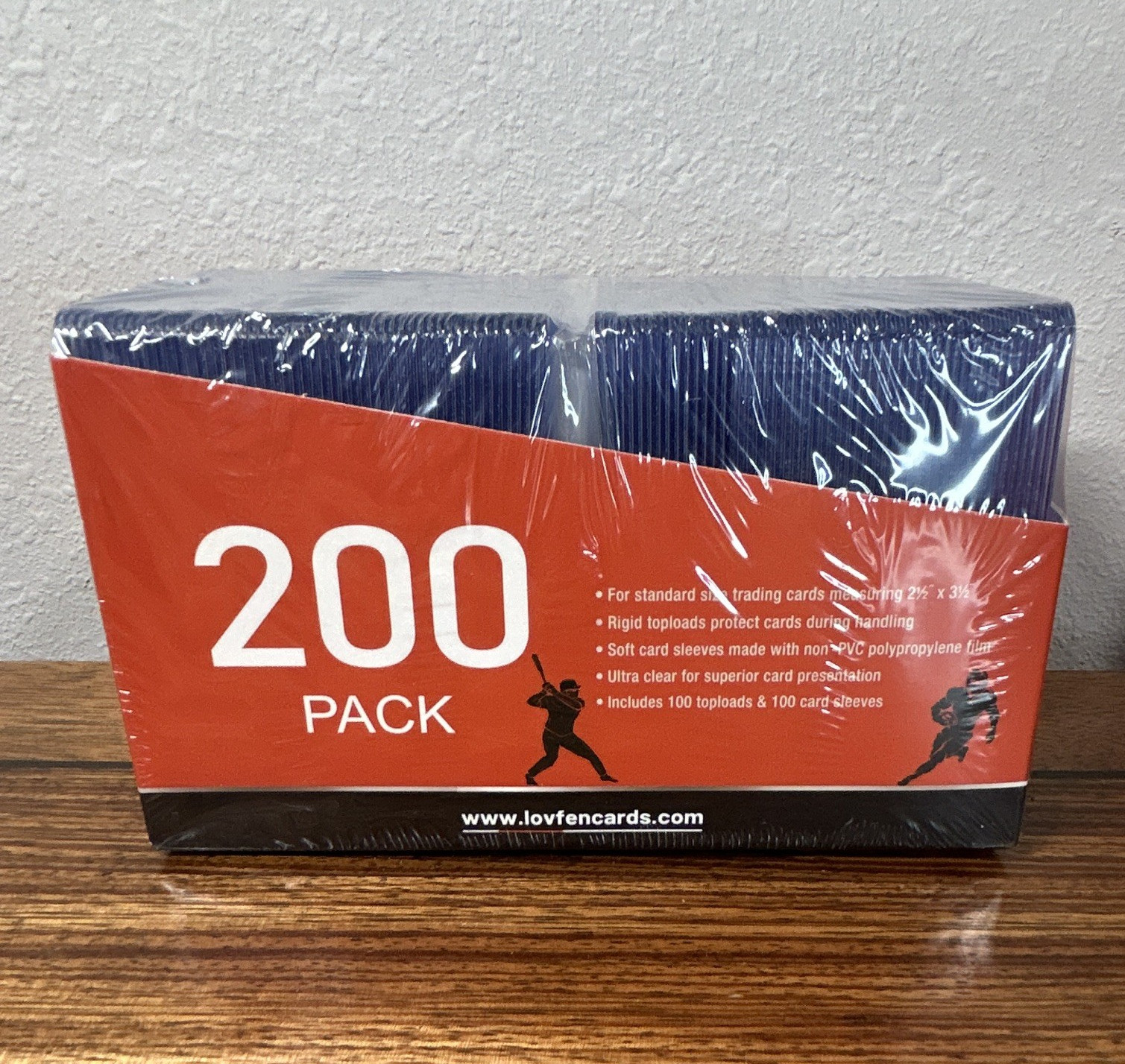 LOVFEN Toploaders 200 Pack Rigid Crystal Clear Card Holders 3×4 35pt
