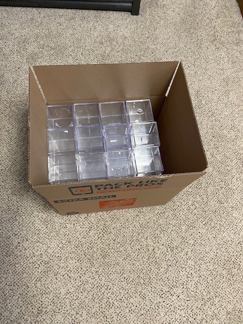 36 USED BASEBALL DISPLAY CUBES!