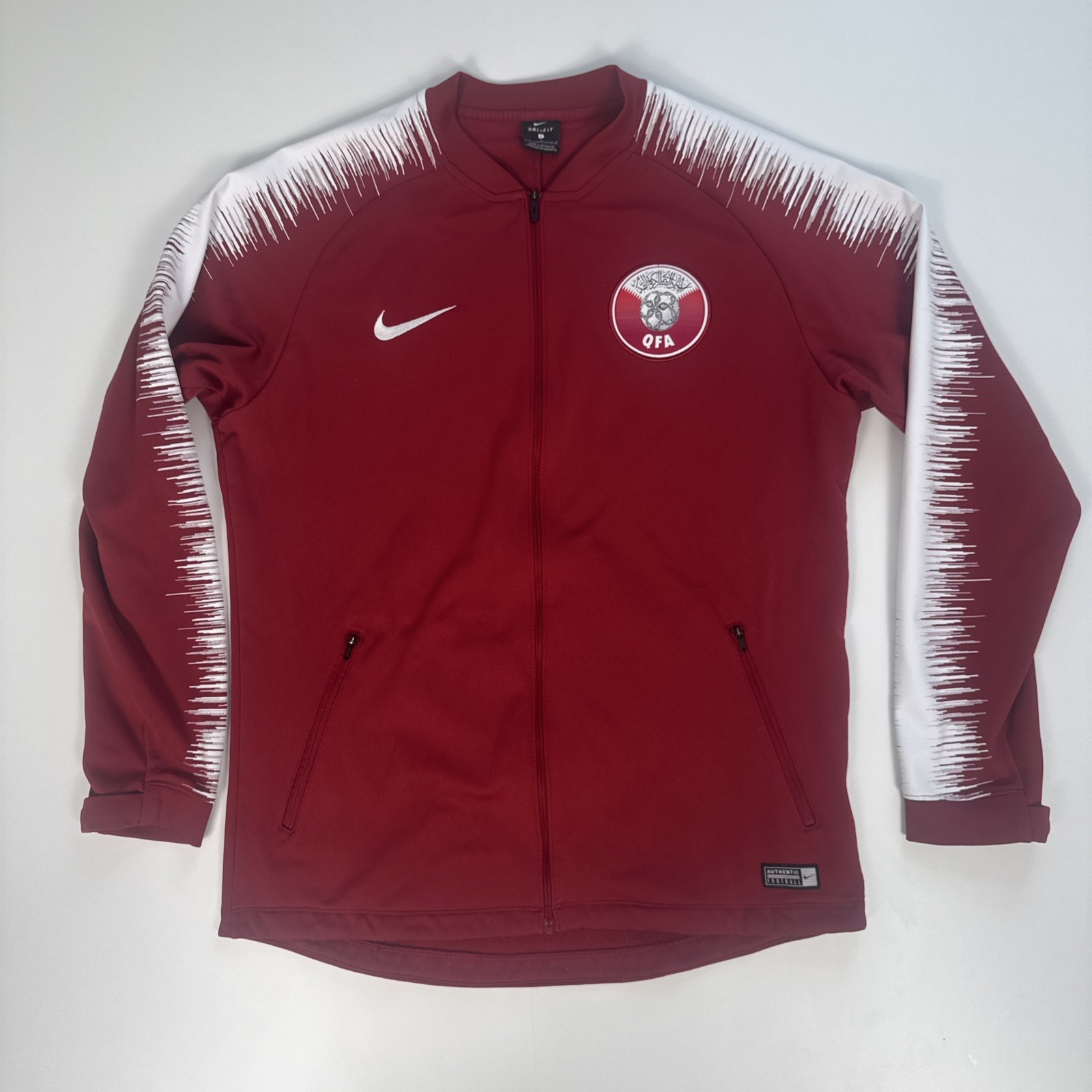 Qatar Football Nike Dri-Fit Anthem Track Jacket 2018 2019 Size Large World Cup