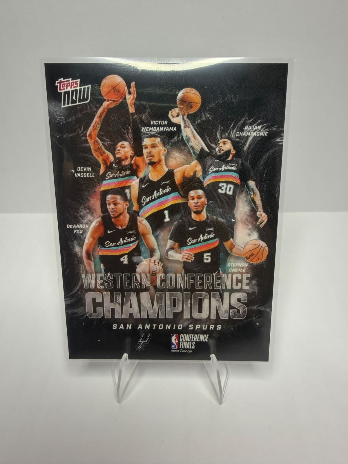 San Antonio Spurs 2025-26 Topps Now #WCSA Western Conference Champions