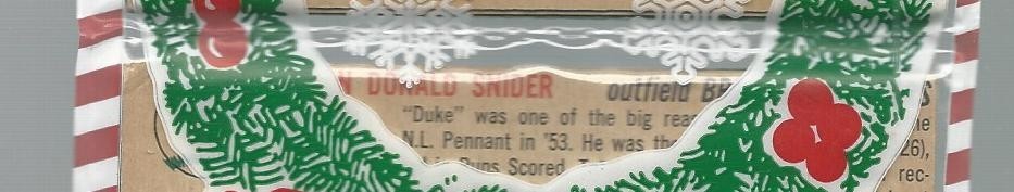 1954 TOPPS Christmas RACK PACK W HOFER D SNIDER / POS: HANK AARON ROOKIE/MAYS/