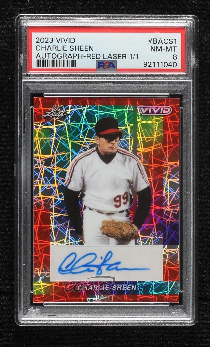 2023 Leaf Vivid IPO Exclusive Red Laser 1/1 Charlie Sheen #BA-CS1 Auto 1s2l
