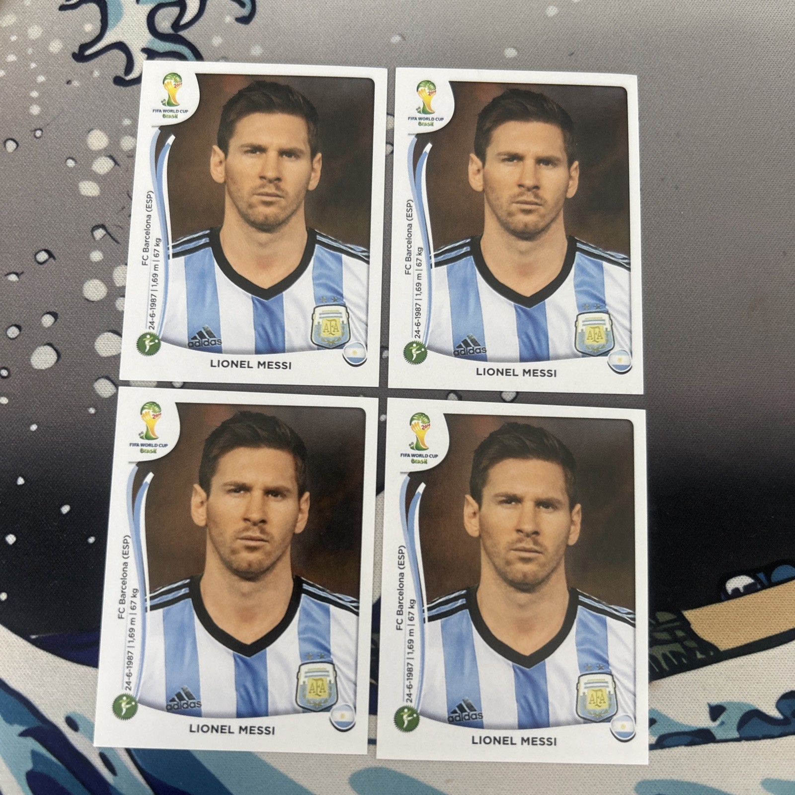 2014 Panini World Cup Brazil Lionel Messi Rookie Sticker #430 Argentina New